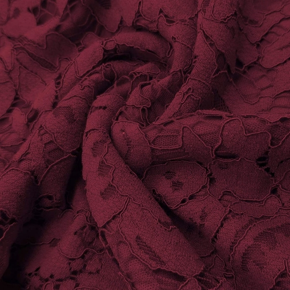 New Women's Red Lace Bodycon High-Low Dress - Medium - Picture 10 of 10